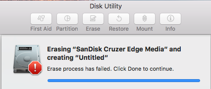 macos disk utility erase process has failed